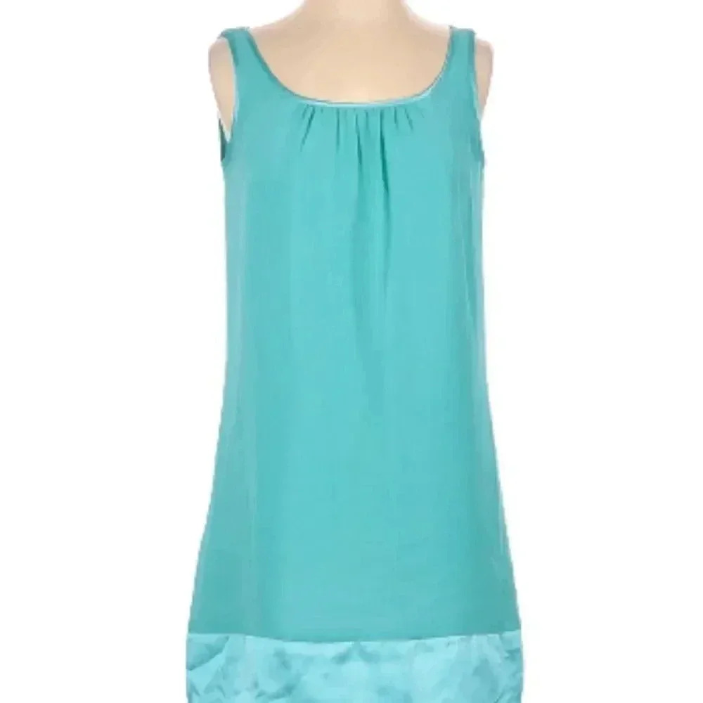 London Times aqua blue sleeveless tank dress Size 2